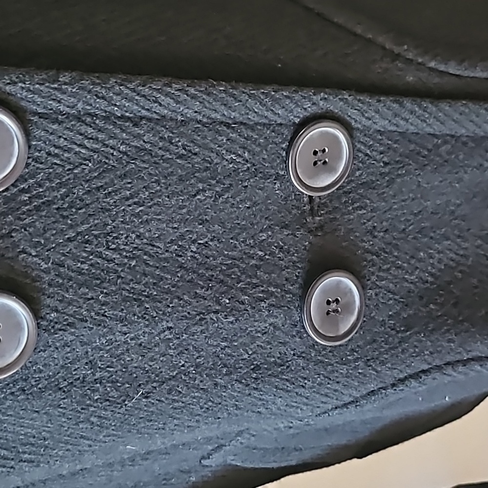 Mossimo Black Herringbone Patterned Double Button… - image 6